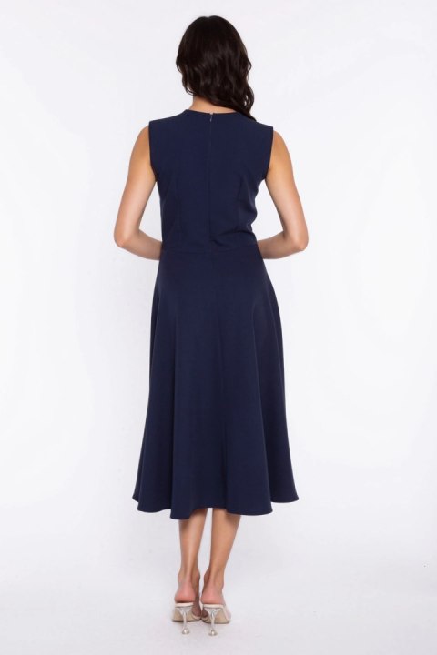 Sukienka z lamówką S292 Navy - Nife Nife
