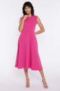 Sukienka z lamówką S292 Pink - Nife Nife