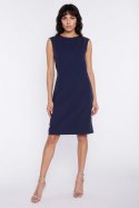 Sukienka z pęknięciem na ramieniu S293 Navy - Nife Nife