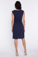 Sukienka z pęknięciem na ramieniu S293 Navy - Nife Nife