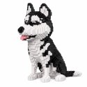Zestaw Klocki Konstrukcyjne Pies Husky Biało-Czarny Figurka 3D 1900 el. LEAN Toys