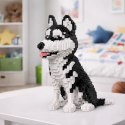 Zestaw Klocki Konstrukcyjne Pies Husky Biało-Czarny Figurka 3D 1900 el. LEAN Toys
