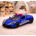 Autko Sportowe Policyjne Samochód Z Napędem Metalowy Niebieski 1:43 LEAN TOYS
