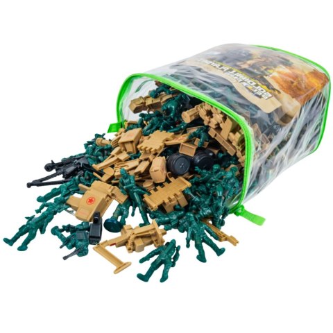 Baza Wojskowa Figurki Żołnierzyki Pojazdy Duży Zestaw Militarny 400 el. LEAN Toys