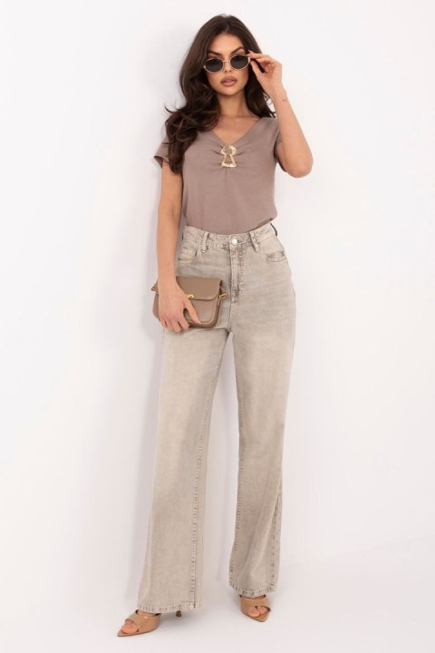 Bluzka Model IR-BZ-R2732.29 Dark Beige - Italy Moda Italy Moda