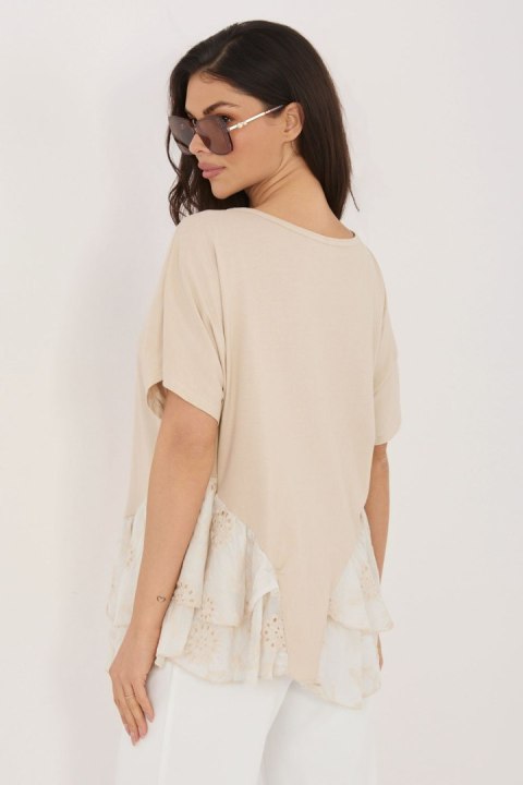 Bluzka Model IT-BZ-81870.18 Beige - Italy Moda Italy Moda