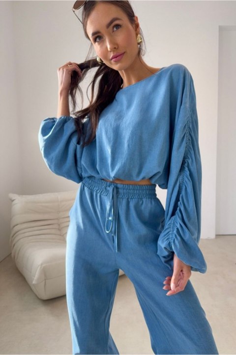 Bluzka Model Rosalina BLU0233 J07 Blue - Roco Fashion Roco Fashion