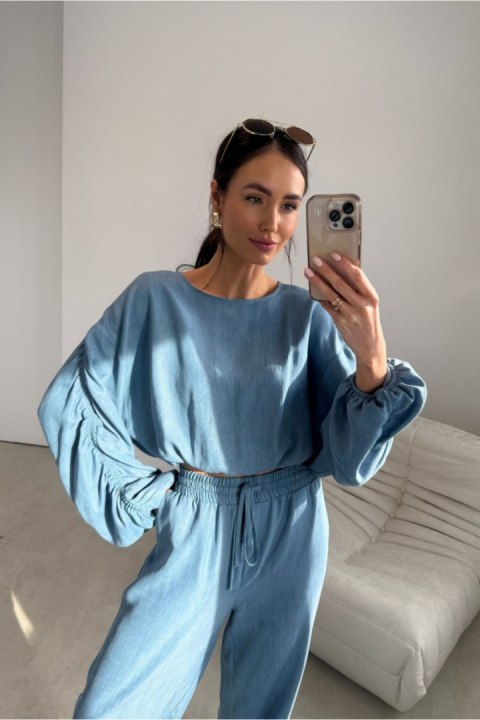 Bluzka Model Rosalina BLU0233 J07 Blue - Roco Fashion Roco Fashion