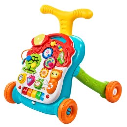 Chodzik Pchacz Edukacyjny Stolik Panel Interaktywny 5w1 Wielokolorowy LEAN Toys