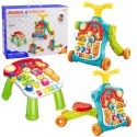 Chodzik Pchacz Hulajnoga Stolik Edukacyjny Panel Interaktywny 5w1 Kolorowy LEAN Toys