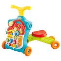 Chodzik Pchacz Hulajnoga Stolik Edukacyjny Panel Interaktywny 5w1 Kolorowy LEAN Toys