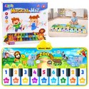 Mata Taneczna Interaktywna Pianinko Zwierzęta ZOO 10 Melodii 126 cm LEAN Toys