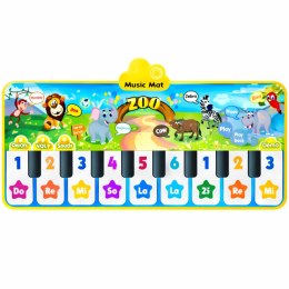 Mata Taneczna Interaktywna Pianinko Zwierzęta ZOO 10 Melodii 126 cm LEAN Toys