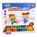 Mata Taneczna Interaktywna Pianinko Zwierzęta ZOO 10 Melodii 126 cm LEAN Toys