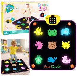 Mata Taneczna Muzyczna Zwierzęta 5 Trybów 3 Poziomy Trudności Światła LEAN Toys
