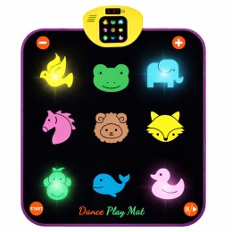 Mata Taneczna Muzyczna Zwierzęta 5 Trybów 3 Poziomy Trudności Światła LEAN Toys