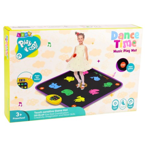Mata Taneczna Muzyczna Zwierzęta 5 Trybów 3 Poziomy Trudności Światła LEAN Toys