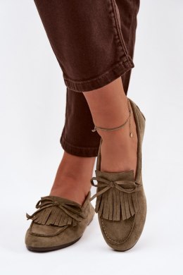 Mokasyny Model Janelisse QQ-274 Green - Step in style Step in style