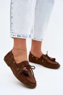 Mokasyny Model Teresa QQ-276 Brown - Step in style Step in style