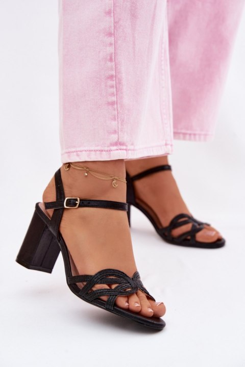 Sandały Model Antonella BF-15 Black - Step in style Step in style