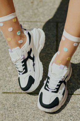 Skarpety Model Punta 609 Ecru/Yellow - Gabriella Gabriella