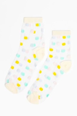 Skarpety Model Punta 609 Ecru/Yellow - Gabriella Gabriella