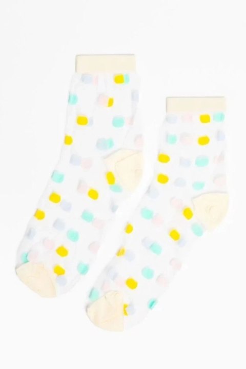 Skarpety Model Punta 609 Ecru/Yellow - Gabriella Gabriella