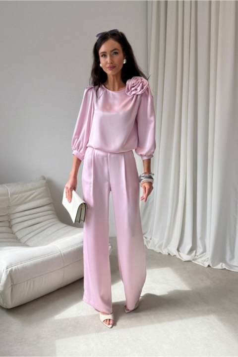 Spodnie Damskie Model Elsa JRO SPD0034 Light Pink - Roco Fashion Roco Fashion