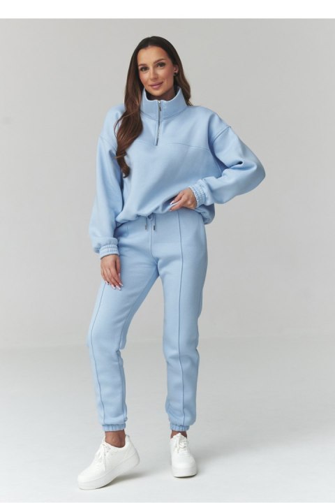 Spodnie Komplet Model A13 Błękit - Makadamia Makadamia