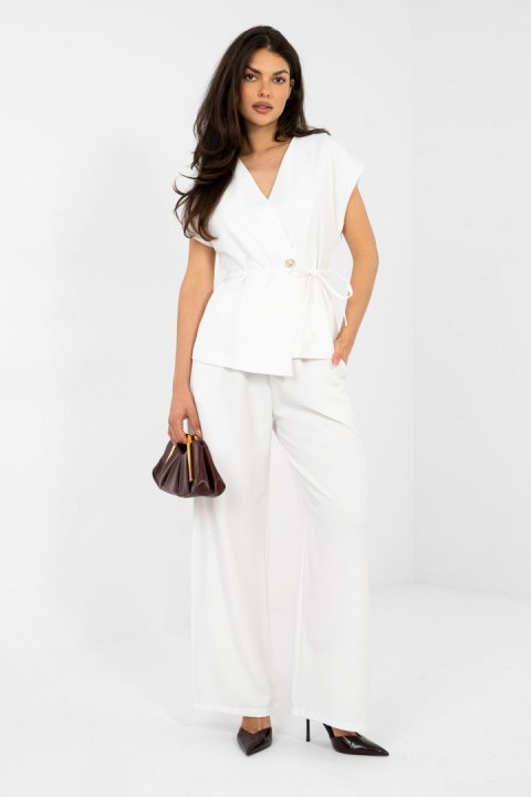 Spodnie Komplet Model IT-KMPL-21029.96 Ecru - Rue Paris Rue Paris