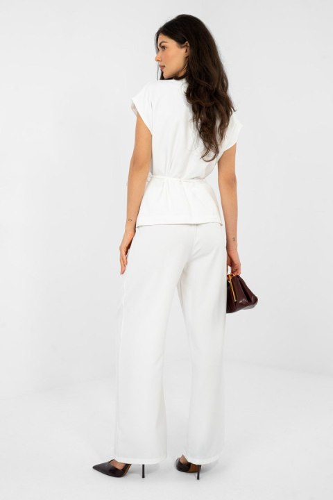 Spodnie Komplet Model IT-KMPL-21029.96 Ecru - Rue Paris Rue Paris