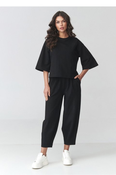 Spodnie Komplet Model M916 Black - Makadamia Makadamia