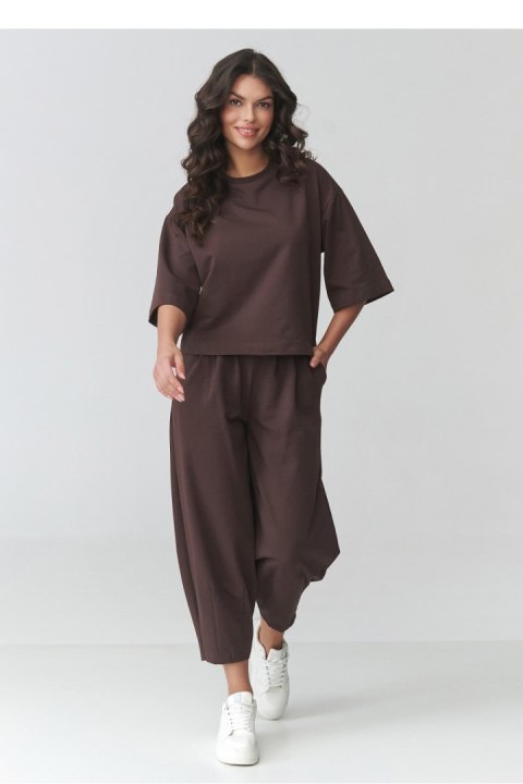 Spodnie Komplet Model M916 Czekolada - Makadamia Makadamia