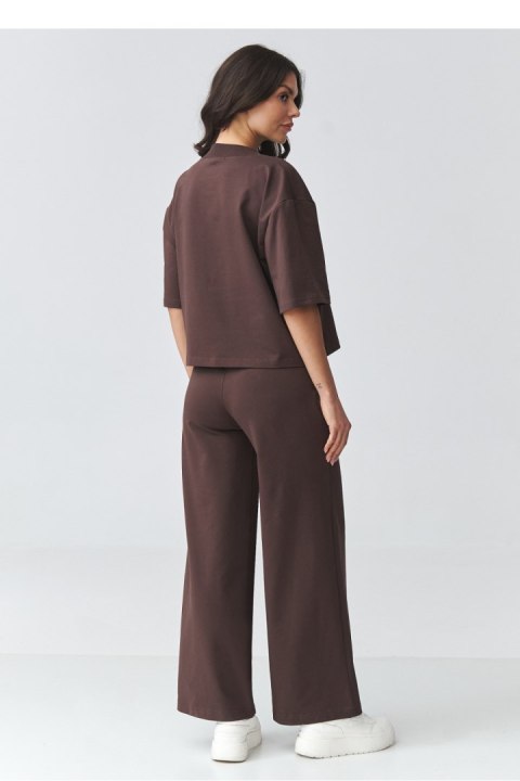 Spodnie Komplet Model M921 Ciemna Czekolada - Makadamia Makadamia