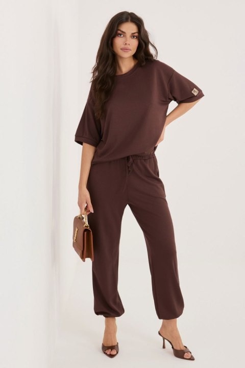 Spodnie Komplet Model RV-KMPL-A1290.94 Dark Brown - Rue Paris Rue Paris