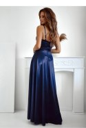 Sukienka Model Gorset Satyna 001112. Navy - With You With You