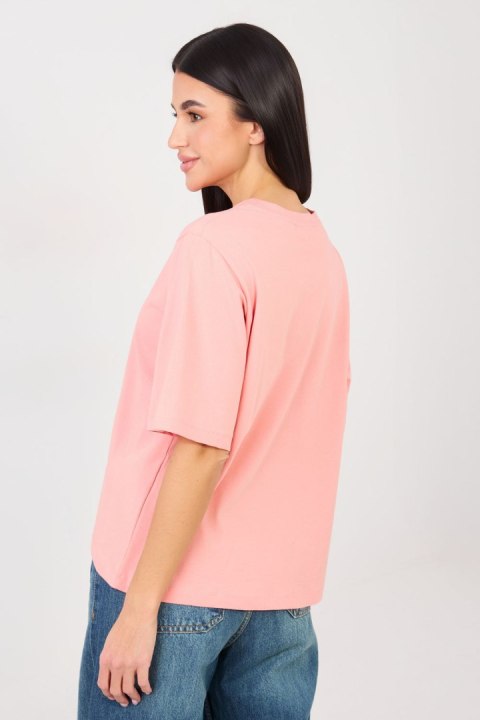 Tshirt Damski Model RV-TS-A1089.87 Brzoskwinia - Rue Paris Rue Paris