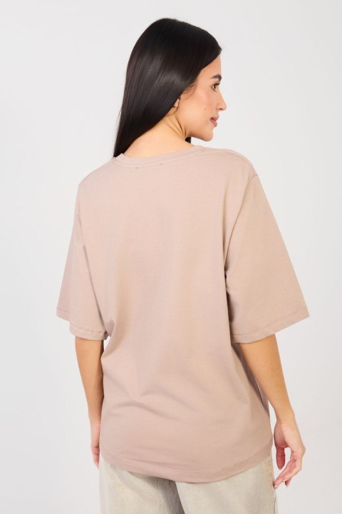 Tshirt Damski Model RV-TS-A1089.87 Dark Beige - Rue Paris Rue Paris
