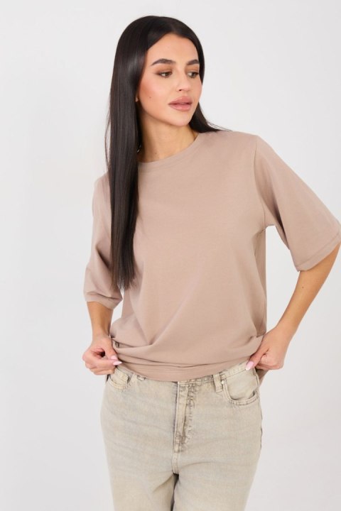 Tshirt Damski Model RV-TS-A1089.87 Dark Beige - Rue Paris Rue Paris