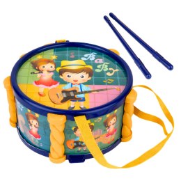 Zestaw Instrumenty Muzyczne Dla Dzieci Bębenek Trąbka Grzechotki Pałeczki LEAN Toys