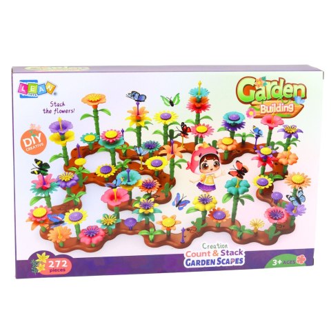 Zestaw Klocki Konstrukcyjne Kreatywny Ogród Kwiaty Rośliny 3D 272 el. LEAN Toys
