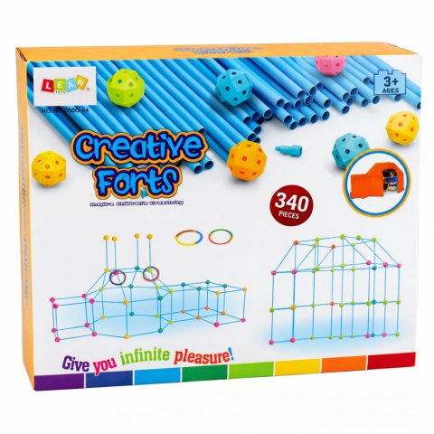 Zestaw Kreatywny Rurki Konstrukcyjne Do Budowania Przestrzennego 340 el. LEAN Toys