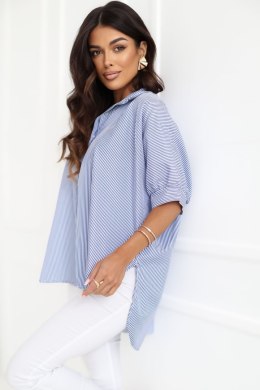 Koszula Damska Model IT-KS-18989.17 White/Navy - Rue Paris Rue Paris