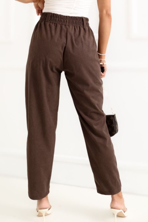 Spodnie Damskie Model RV-SP-A1311.60 Dark Brown - Rue Paris Rue Paris