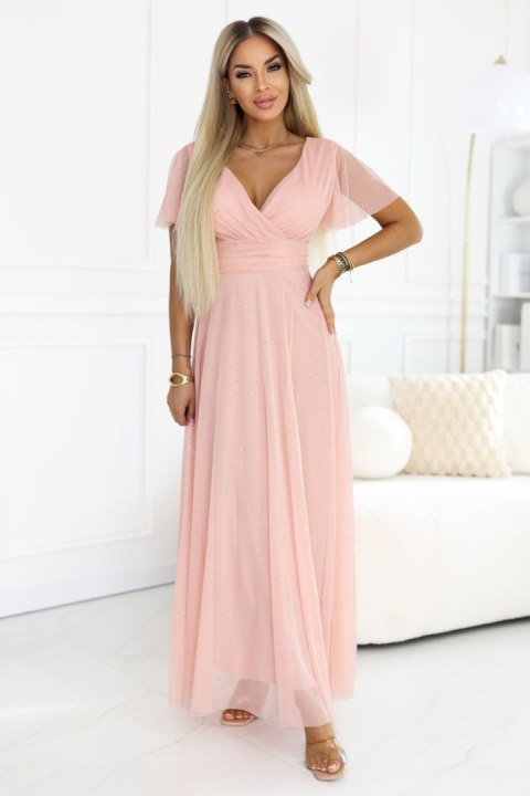 Sukienka Model Melania 635-7 Brzoskwinia - Numoco Numoco