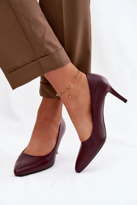 Szpilki Model Sergio Leone 1336 Bordo - Step in style Step in style