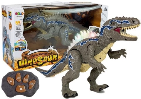 Dinozaur Zdalnie Sterowany Tyranozaur Świeci Szary LEAN Toys Dinozaur Zdalnie Sterowany Tyranozaur Świeci Szary LEAN Toys