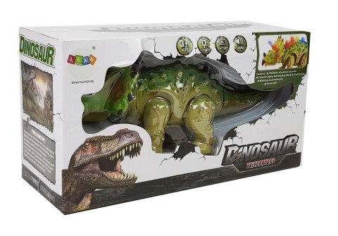 Dinozaur na Baterie Triceratops Zielony LEAN Toys Dinozaur na Baterie Triceratops Zielony LEAN Toys