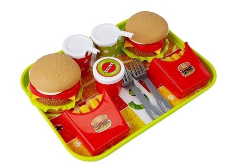 Zestaw Hamburger Frytki z Tacką LEAN Toys Zestaw Hamburger Frytki z Tacką LEAN Toys