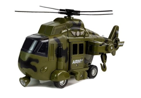 Helikopter Wojskowy Ratunkowy 1:16 Hak Dźwięk Światła LEAN Toys Helikopter Wojskowy Ratunkowy 1:16 Hak Dźwięk Światła LEAN Toys